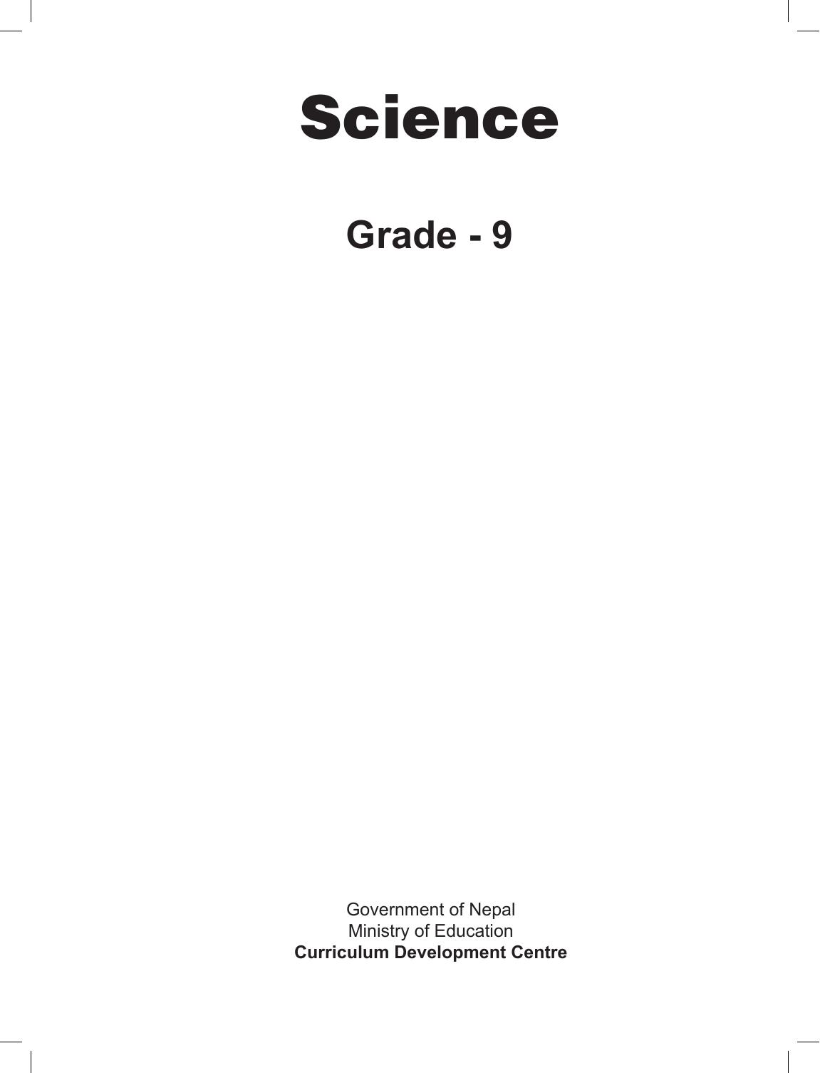 CDC 2017 - Science Grade 9